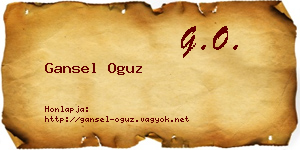 Gansel Oguz névjegykártya